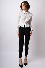 Pantaloni slim-fit misto viscosa
