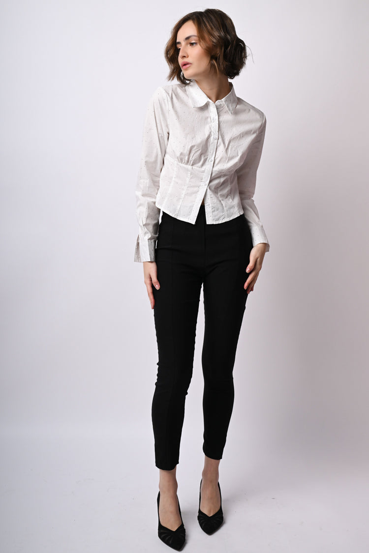 Pantaloni slim-fit misto viscosa