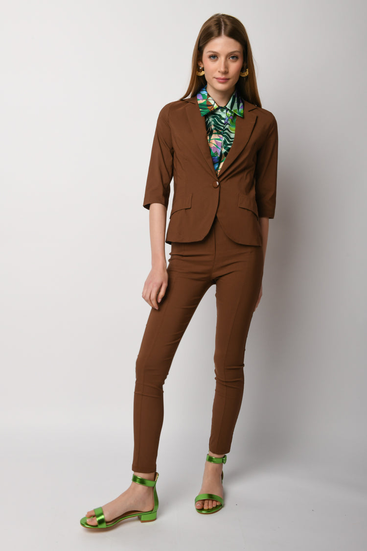 Pantaloni skinny misto viscosa
