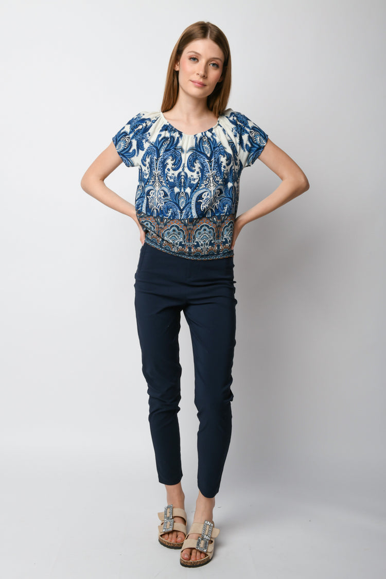 Pantaloni slim-fit misto viscosa