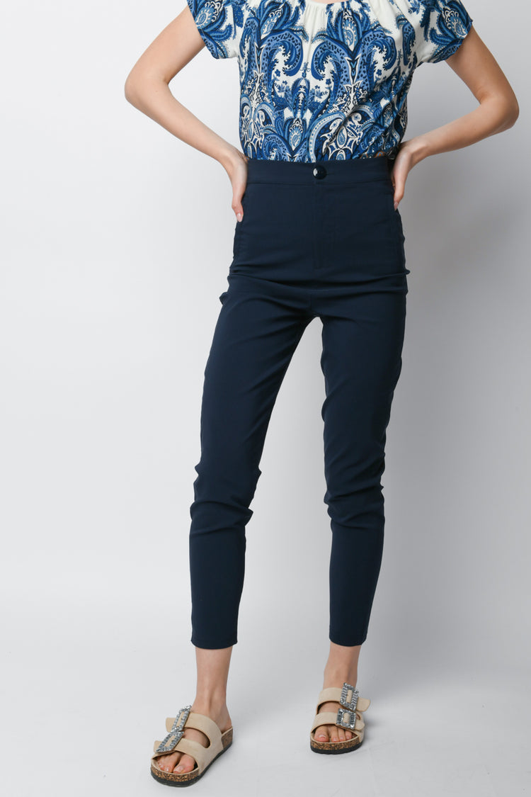 Pantaloni slim-fit misto viscosa