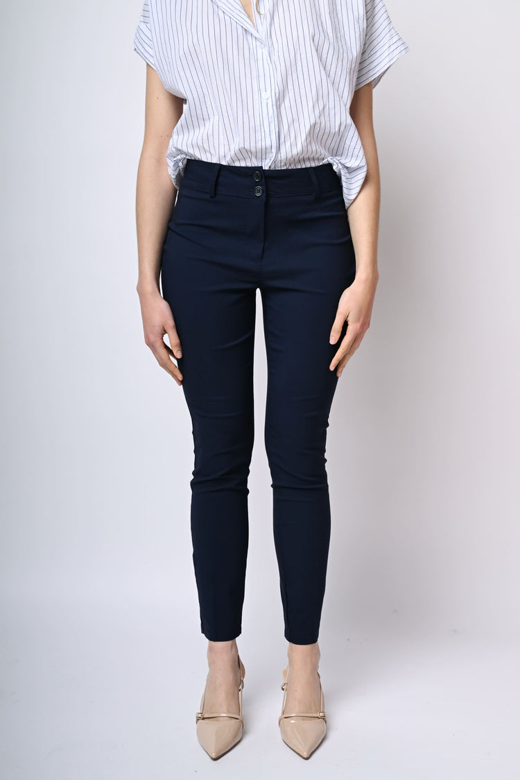 Pantaloni slim-fit misto viscosa