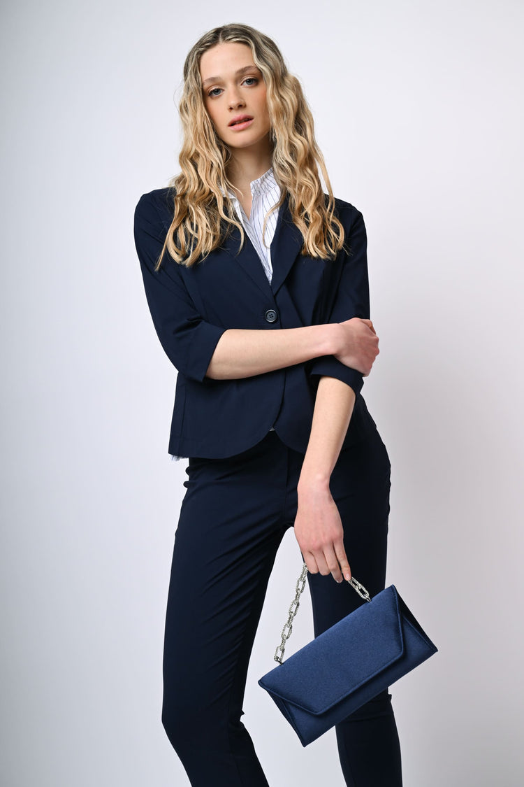 Pantaloni slim-fit misto viscosa