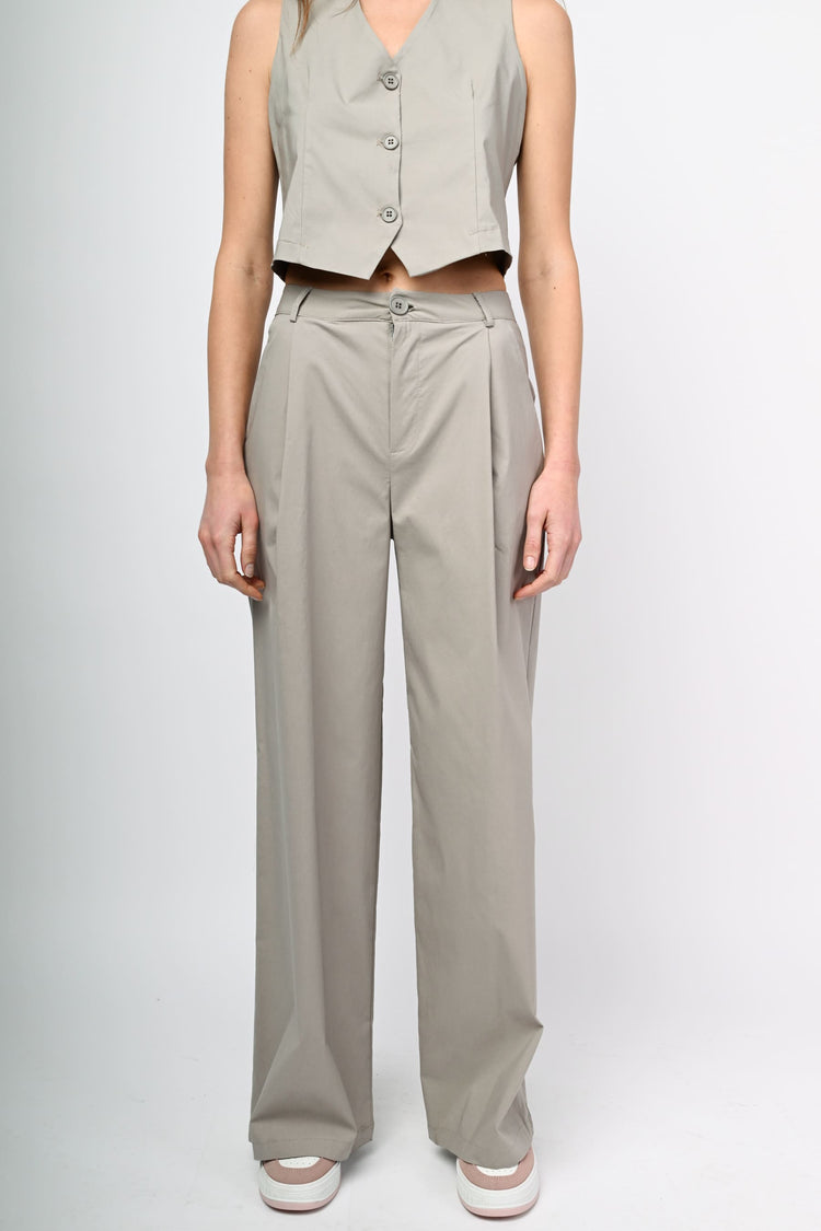 Pantaloni palazzo misto viscosa