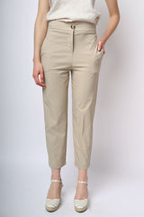 Pantaloni misto viscosa a gamba dritta