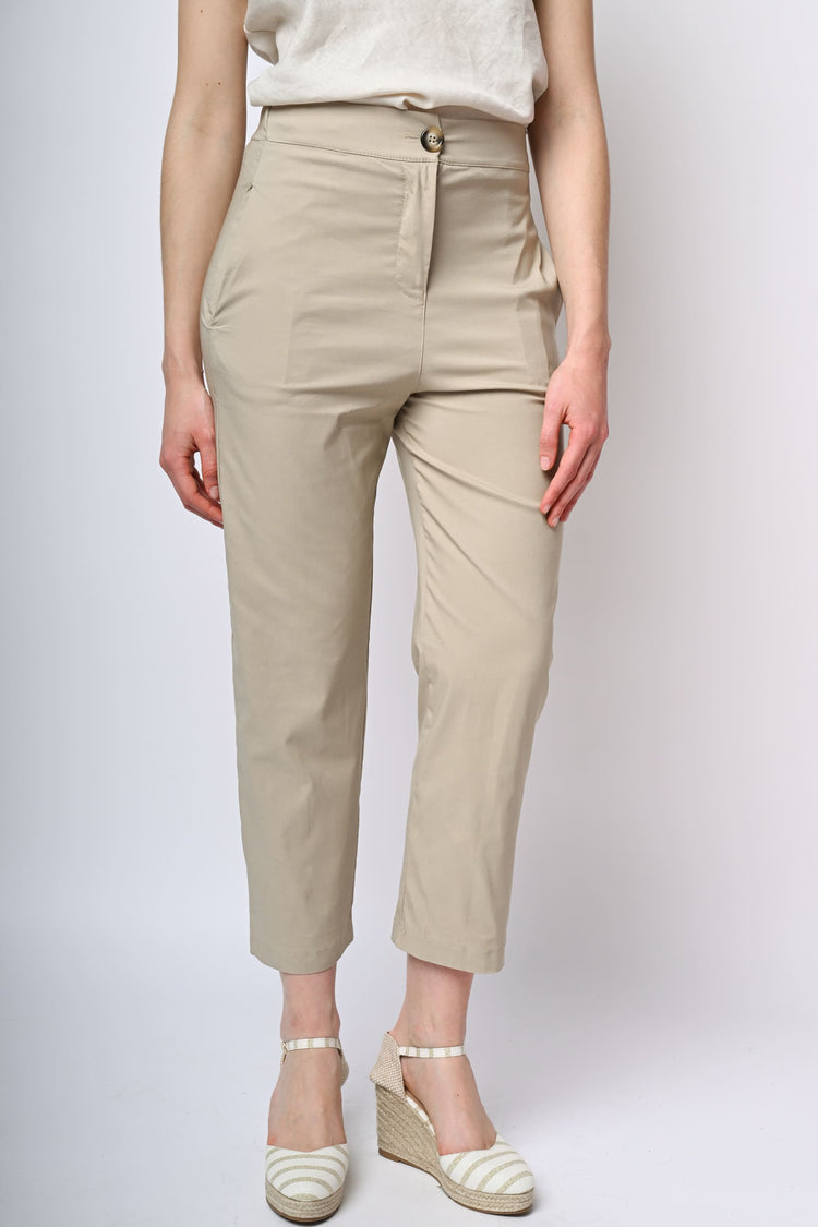 Pantaloni misto viscosa a gamba dritta