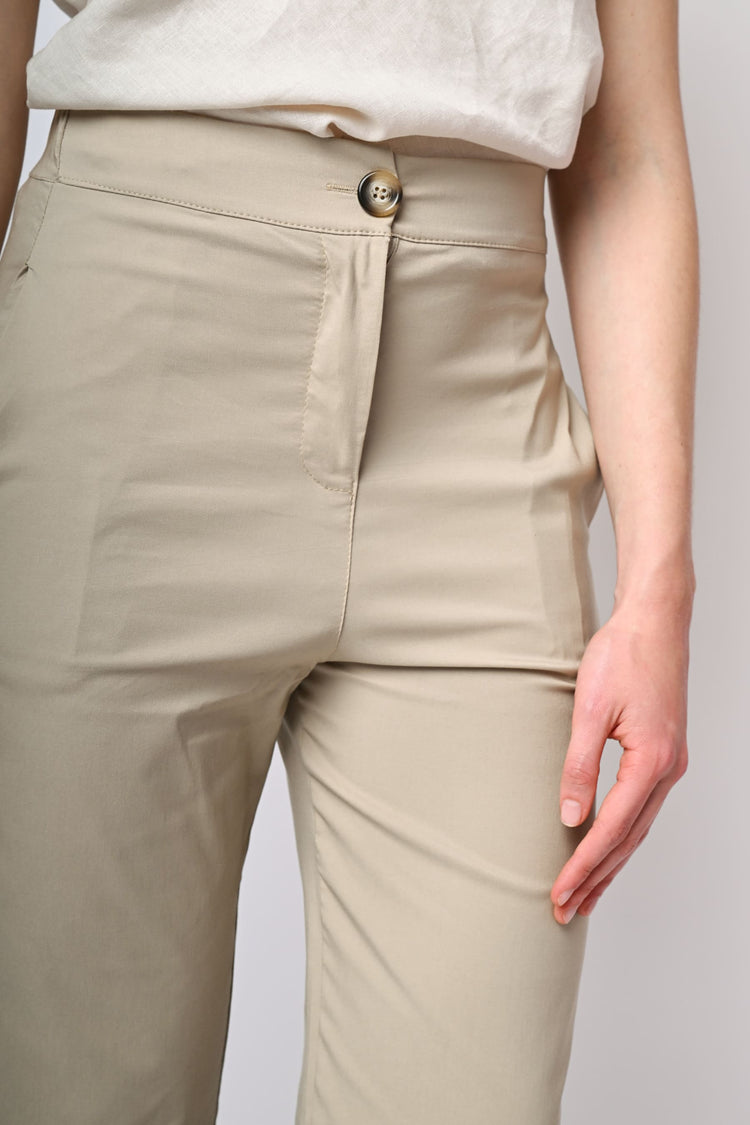 Pantaloni misto viscosa a gamba dritta