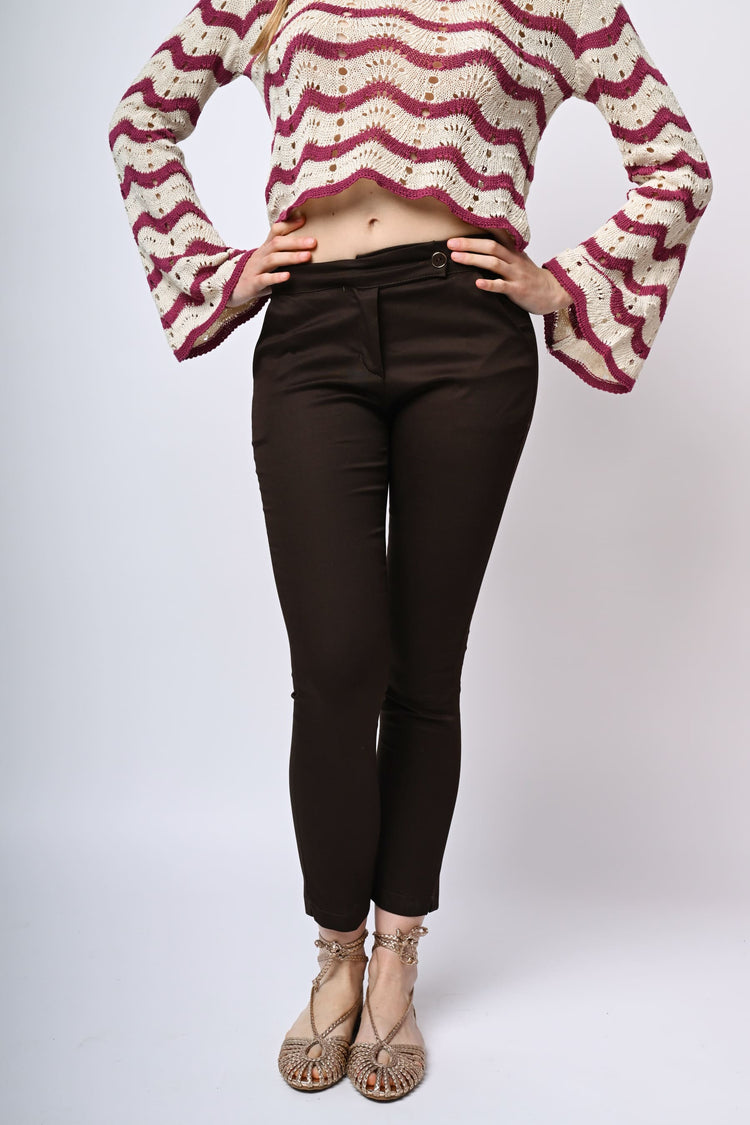 Pantaloni slim-fit in cotone stretch