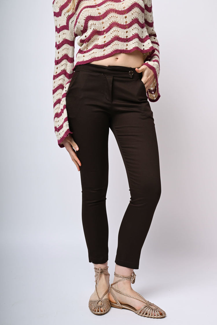 Pantaloni slim-fit in cotone stretch