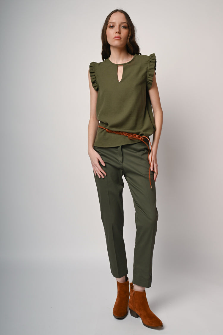 Pantaloni slim-fit in cotone stretch