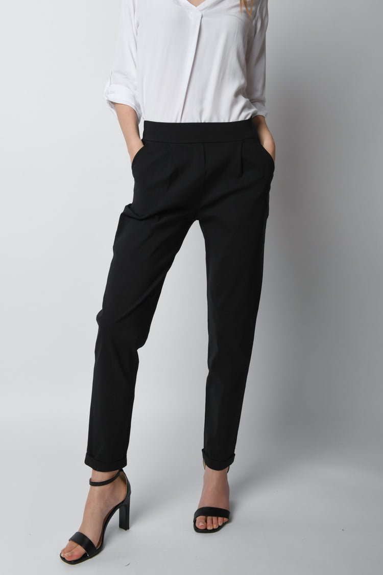 Pantaloni baggy misto lino