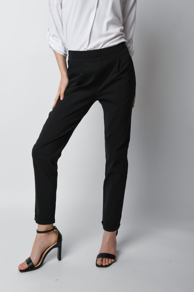Pantaloni baggy misto lino