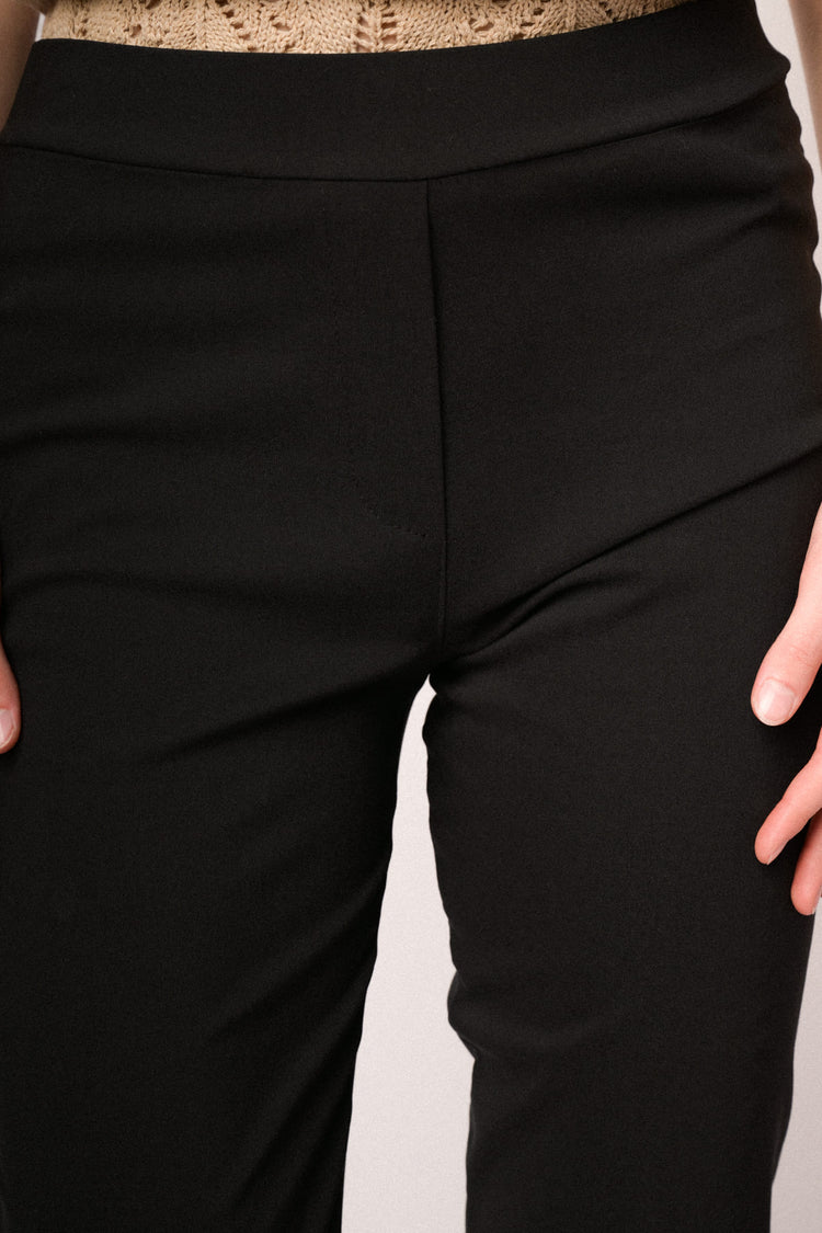 Pantaloni push-up misto viscosa nero