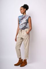 Pantaloni con cintura da annodare