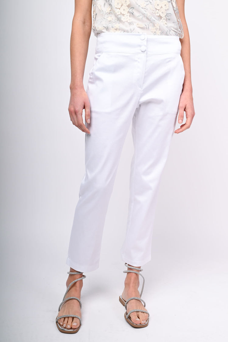 Pantaloni in raso di cotone
