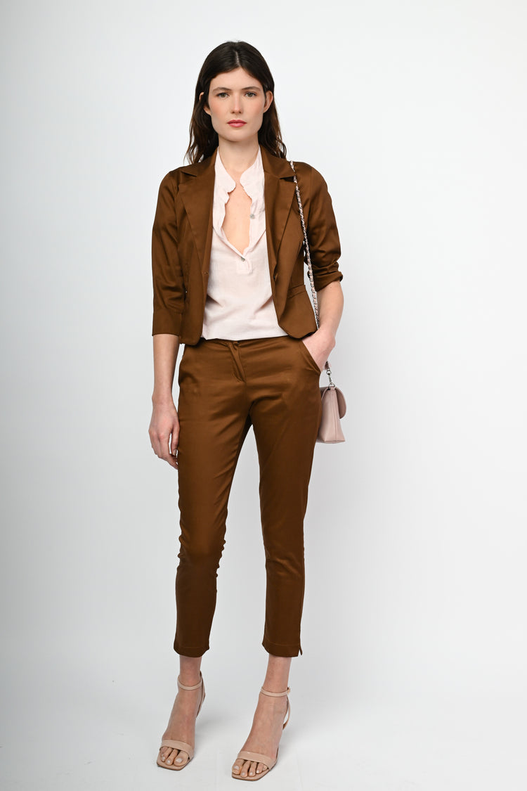 Pantaloni in raso di cotone