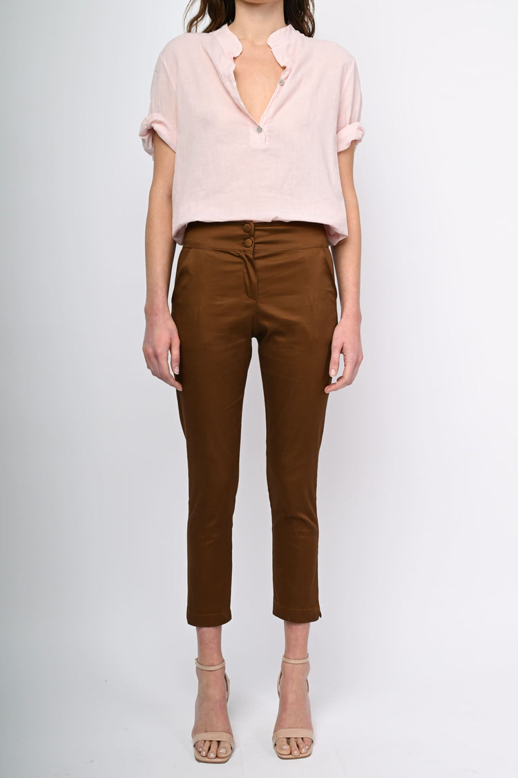 Pantaloni in raso di cotone