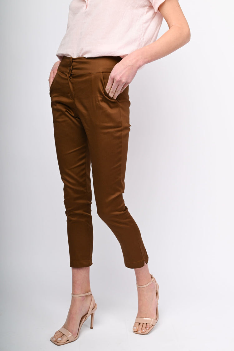 Pantaloni in raso di cotone