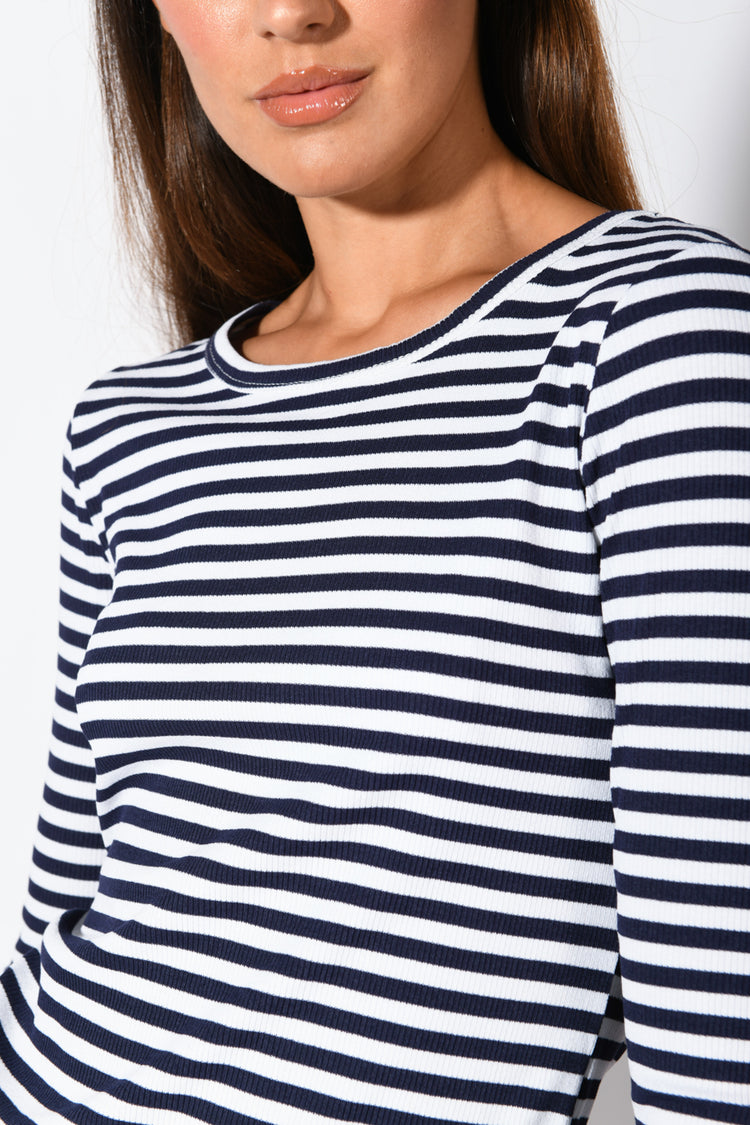 Top in maglia a righe