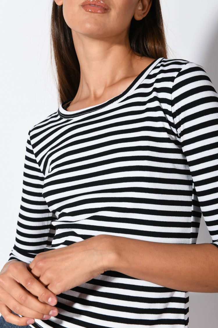 Top in maglia a righe