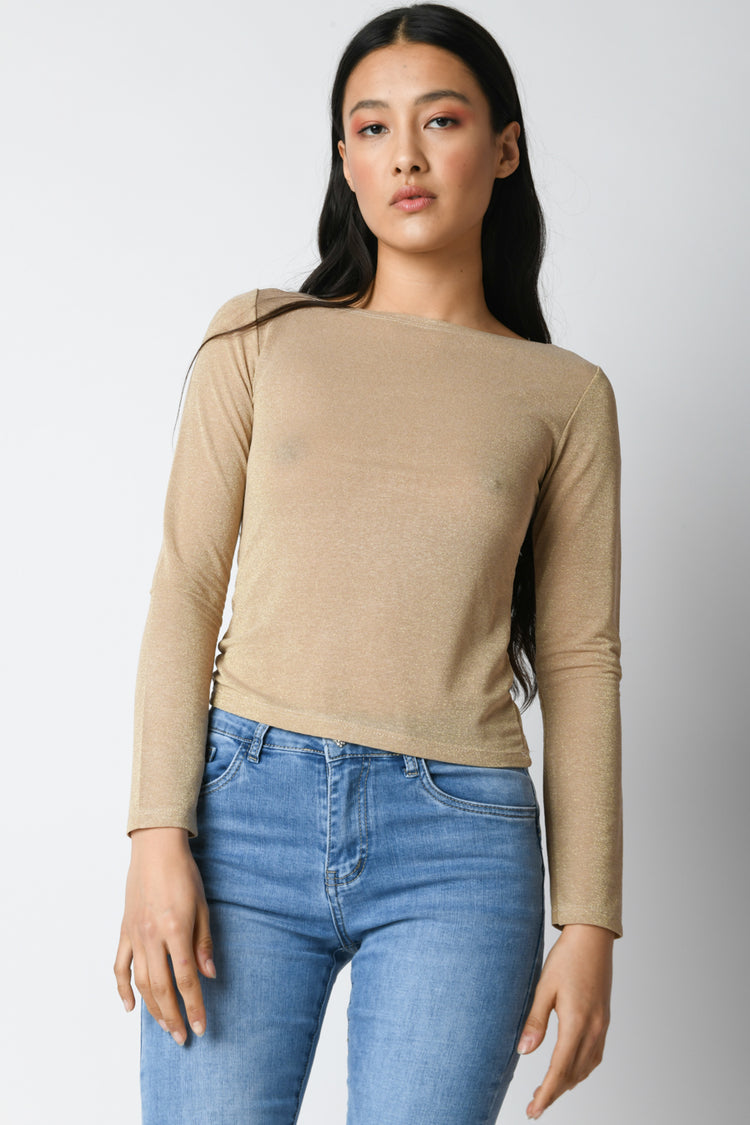 Top in maglia lurex
