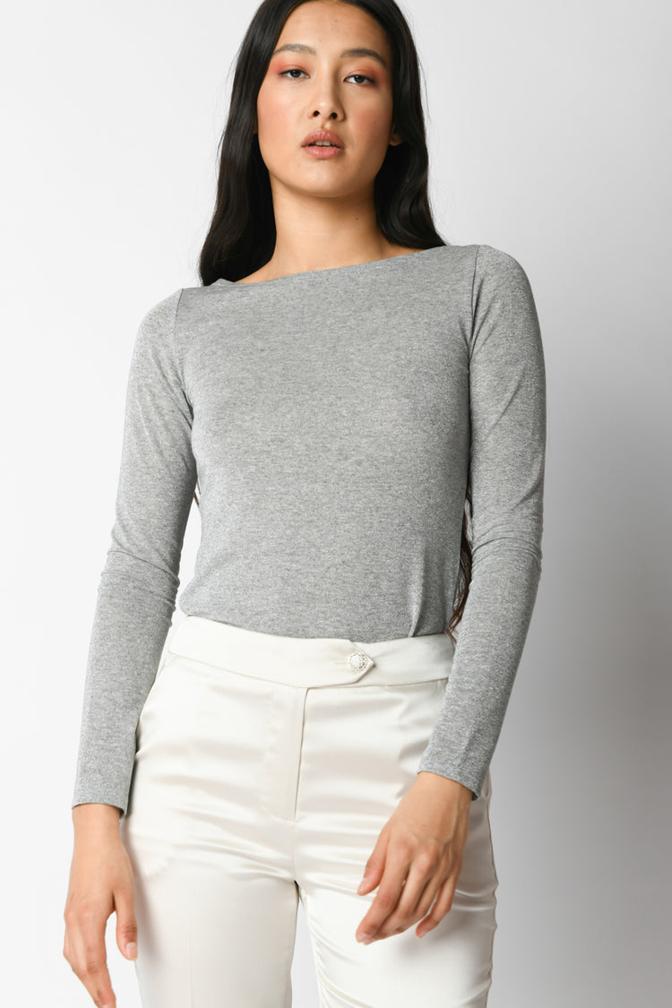 Top in maglia lurex