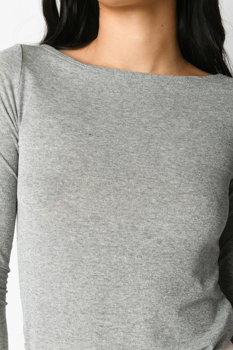 Top in maglia lurex