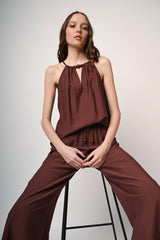 Pantaloni palazzo con coulisse