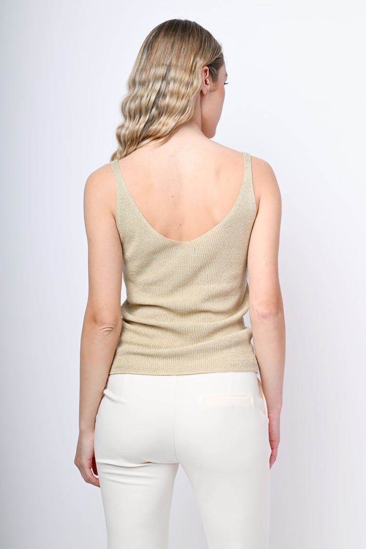Top in maglia lurex