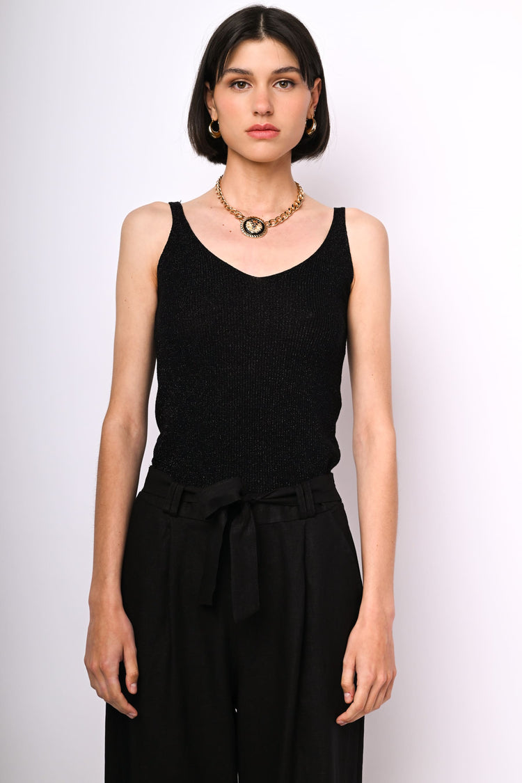 Top in maglia lurex