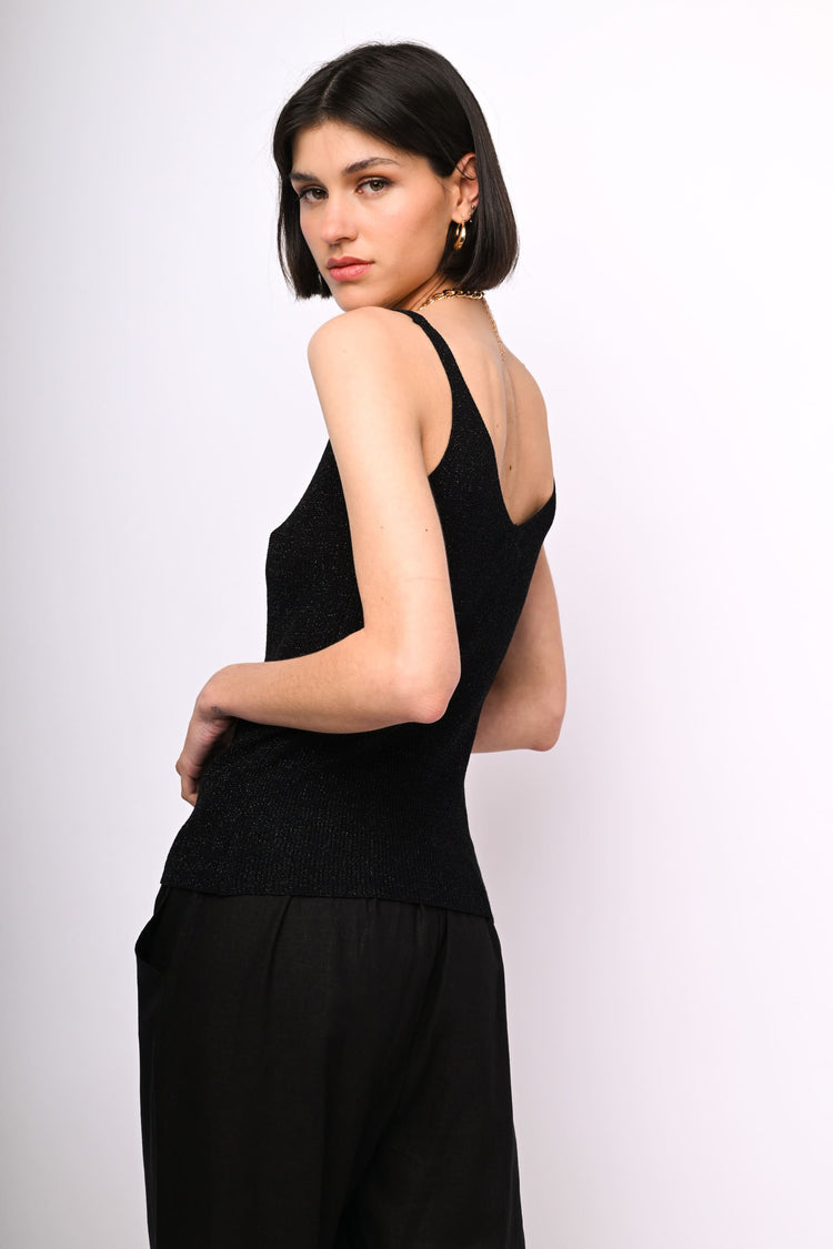 Top in maglia lurex