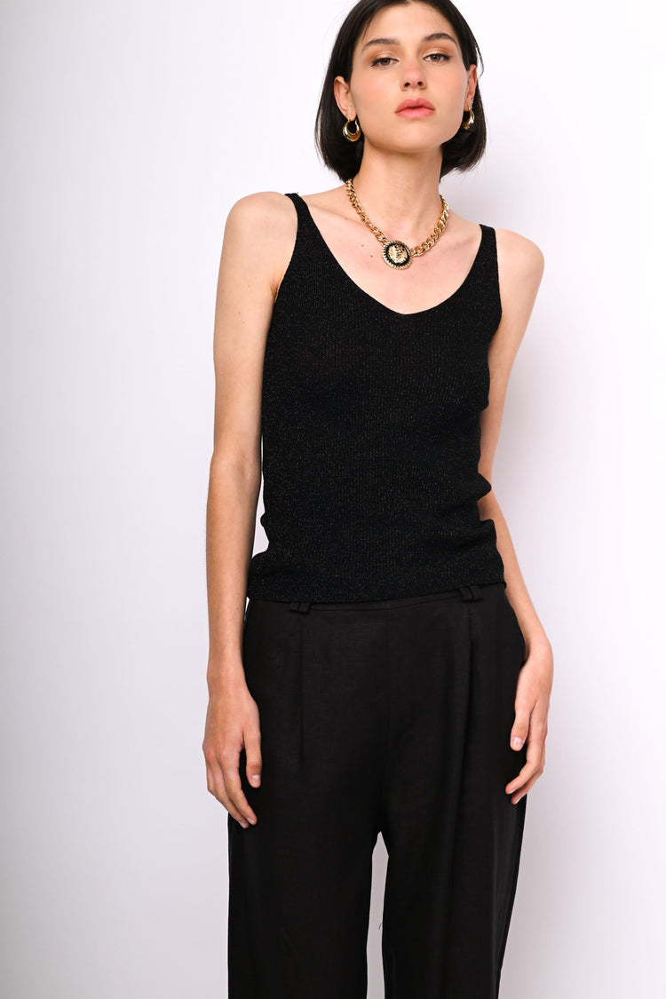Top in maglia lurex