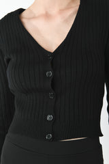 Cardigan crop a costine