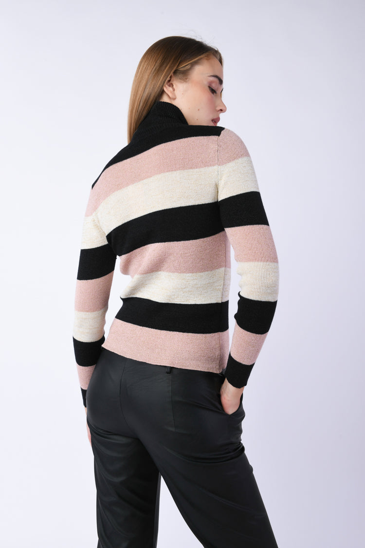 Lupetto a righe lurex