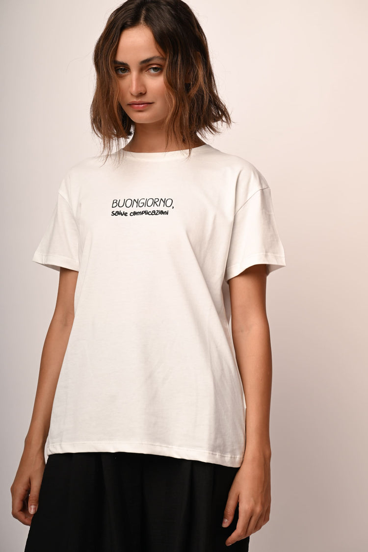 T-shirt Buongiorno in cotone