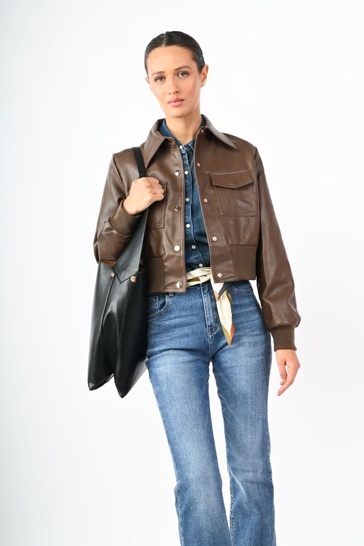 Bomber in similpelle