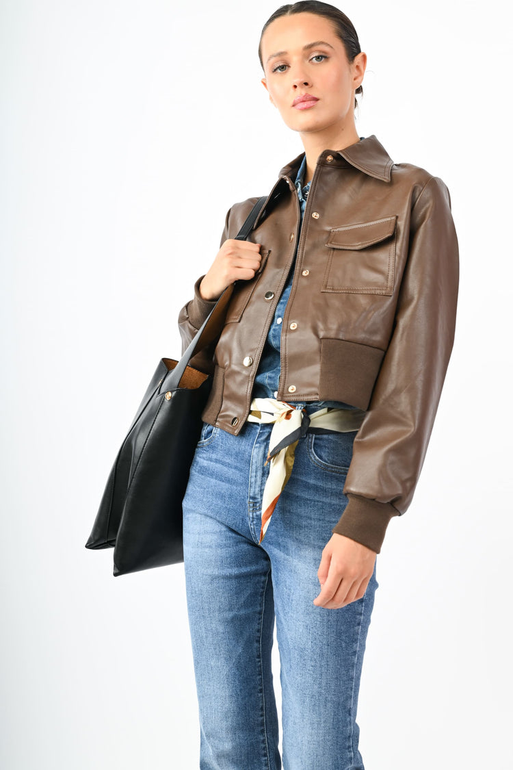 Bomber in similpelle