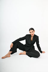 Blazer con cintura da annodare