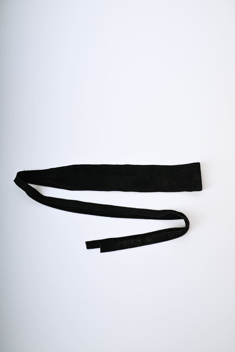 Cintura a fascia in pelle scamosciata