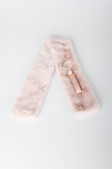 Sciarpa in faux fur con perla