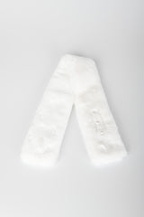 Sciarpa in faux fur con perle