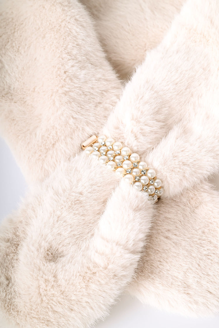 Sciarpa gioiello in faux fur