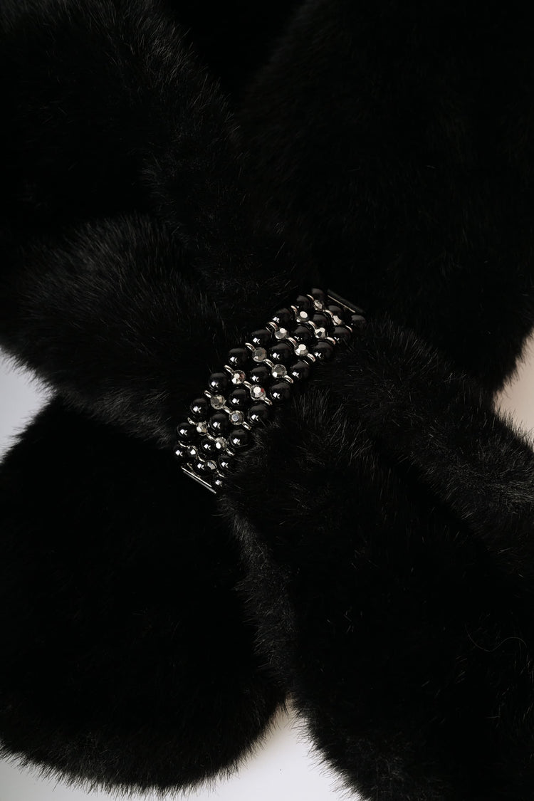 Sciarpa gioiello in faux fur