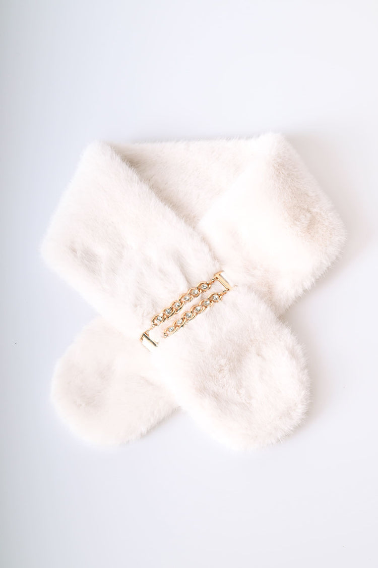 Sciarpa gioiello in faux fur