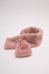 Sciarpa in faux fur con anello-gioiello