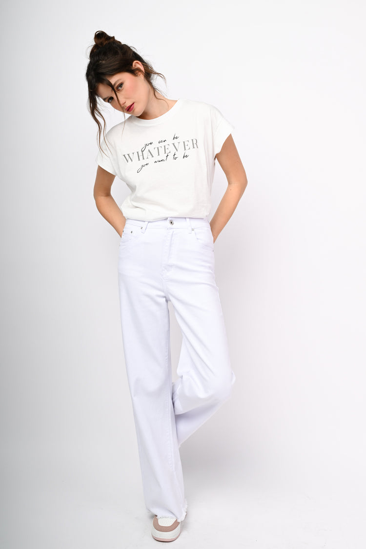 Pantaloni in drill a gamba ampia