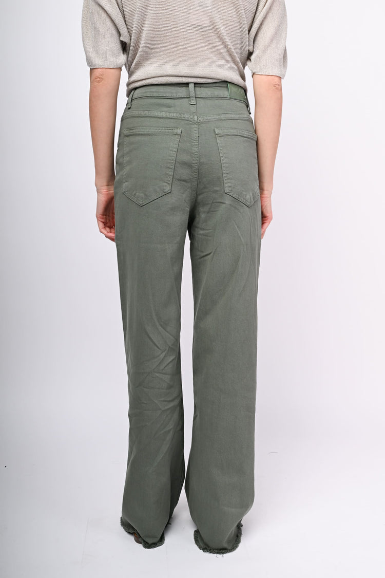 Pantaloni in drill a gamba ampia