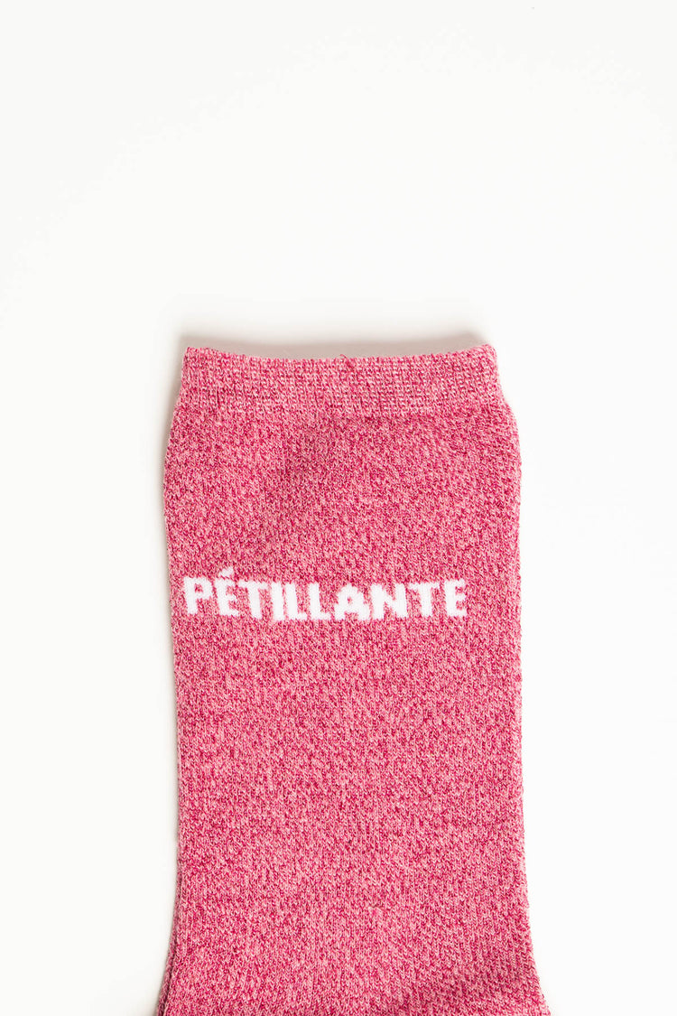 Calzini Pétillante in maglia lurex fucsia