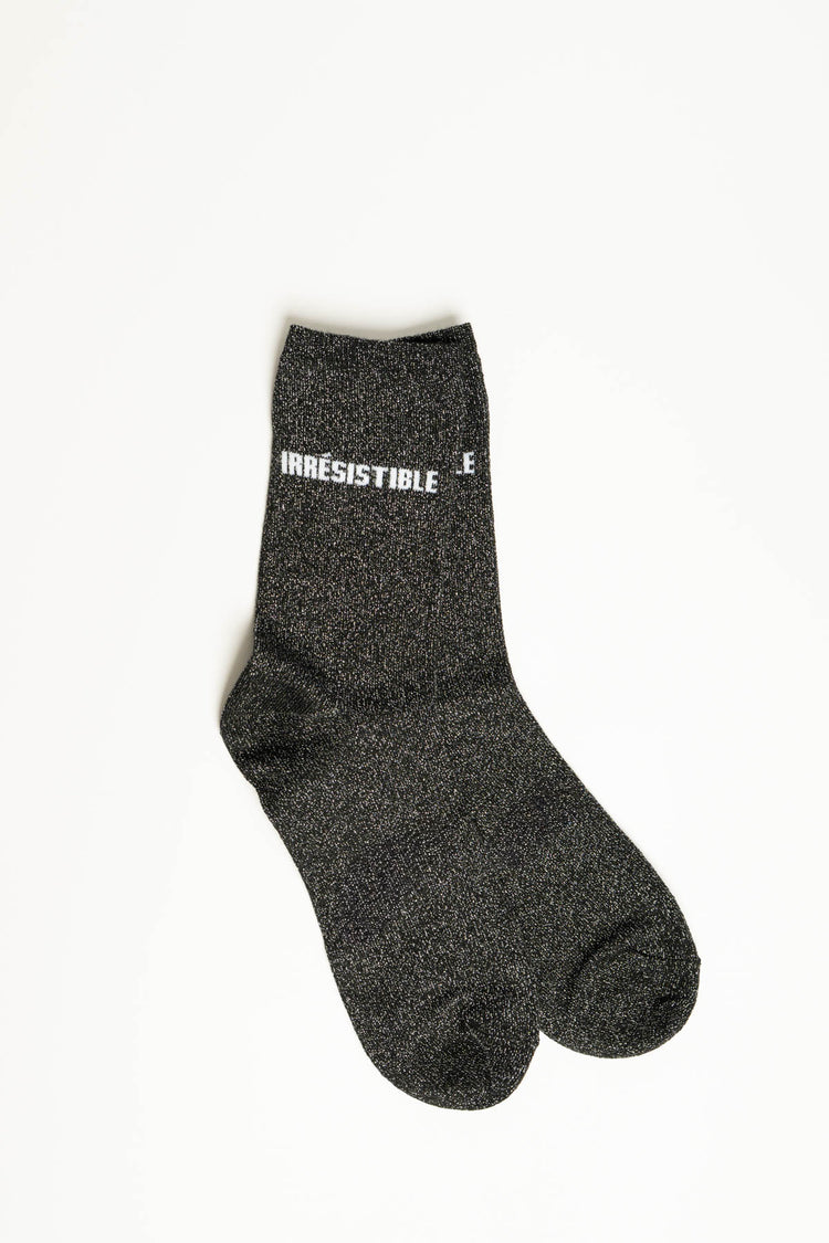 Calzini Irrésistible in maglia lurex nera