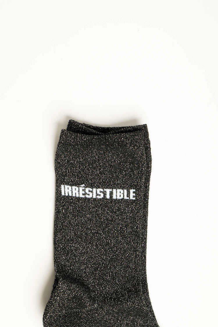 Calzini Irrésistible in maglia lurex nera